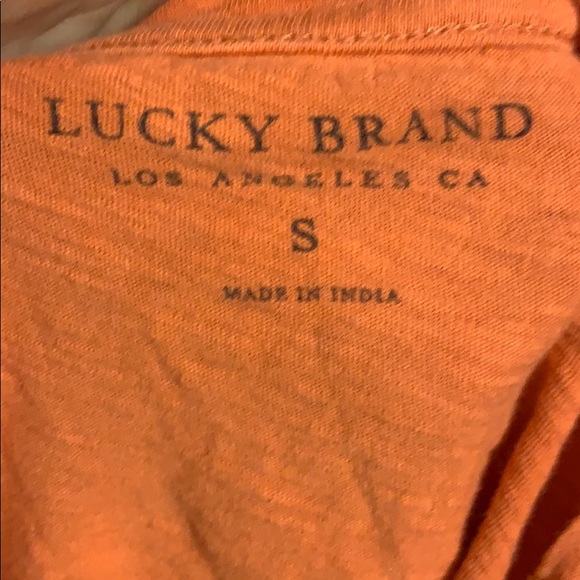 Lucky Brand Orange Pineapple Cotton T Shirt - Picture 4 of 4